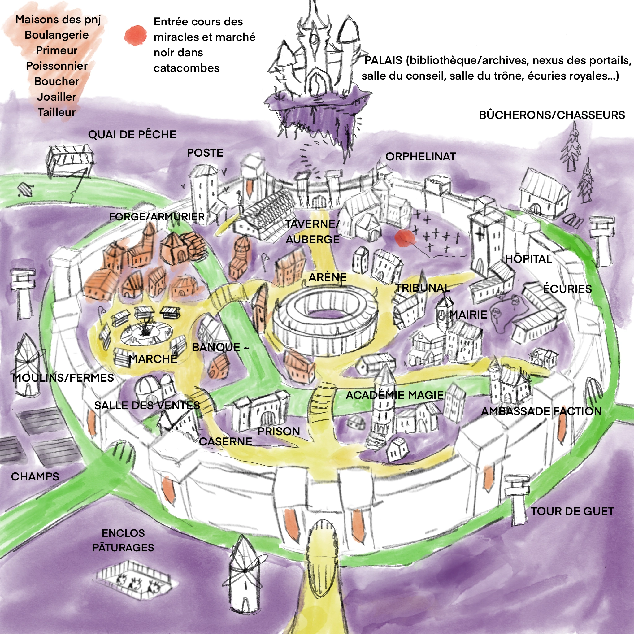 Croquis de la ville de Fraktale